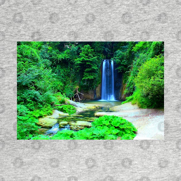 Long-exposure shot of Cascata dell'Antico Mulino in Sarnano by KristinaDrozd